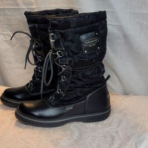 COACH signature canvas boots 6